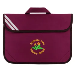Primrose Lane Primary Embroidered School Book Bag, Maroon
