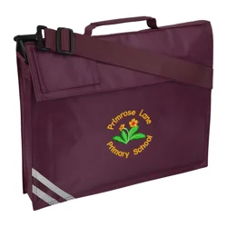 Primrose Lane Primary School Embroidered Book Bag Satchel, Maroon