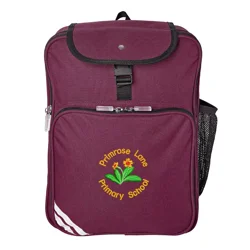 Primrose Lane Primary School Embroidered Junior Backpack, Marooon