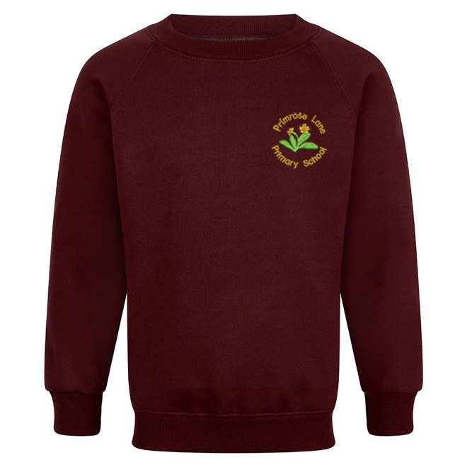 product Image for Primrose Lane Primary School Embroidered Sweatshirt, Maroon