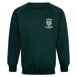 Rawdon Littlemoor Primary School Embroidered Sweatshirt, Bottle green