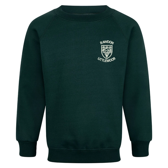 product Image for Rawdon Littlemoor Primary School Embroidered Sweatshirt, Bottle green