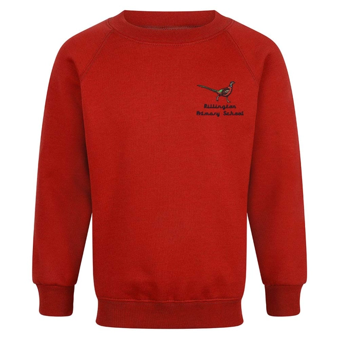 product Image for Rillington Primary School Embroidered Sweatshirt, Red