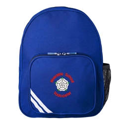 Riverside School & Nursery Embroidered Infant Backpack, Royal blue