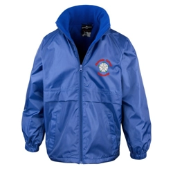 Riverside School & Nursery Embroidered Showerproof Fleece-lined Jacket, Royal ..