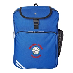 Riverside School & Nursery Embroidered Junior Backpack, Royal blue
