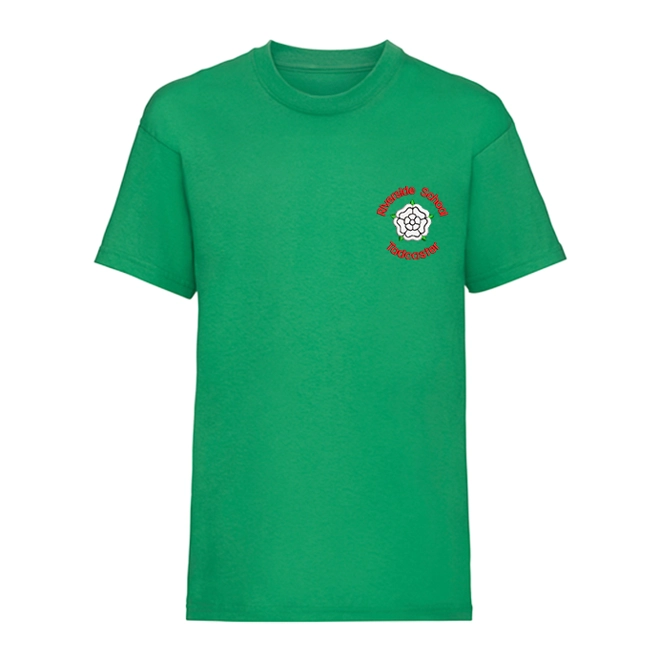 product Image for Riverside Primary School & Nursery Embroidered T-shirt, House colours