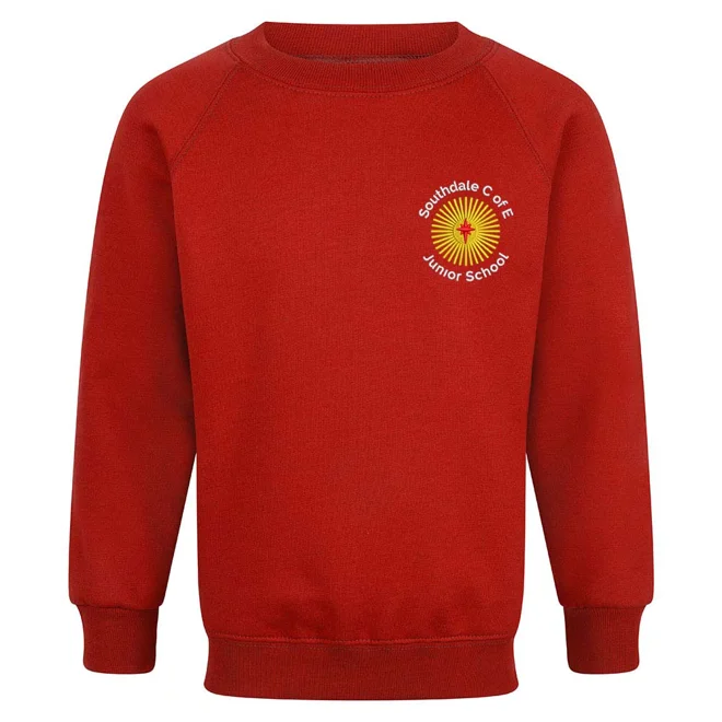 product Image for Southdale Junior School Embroidered Sweatshirt, Red