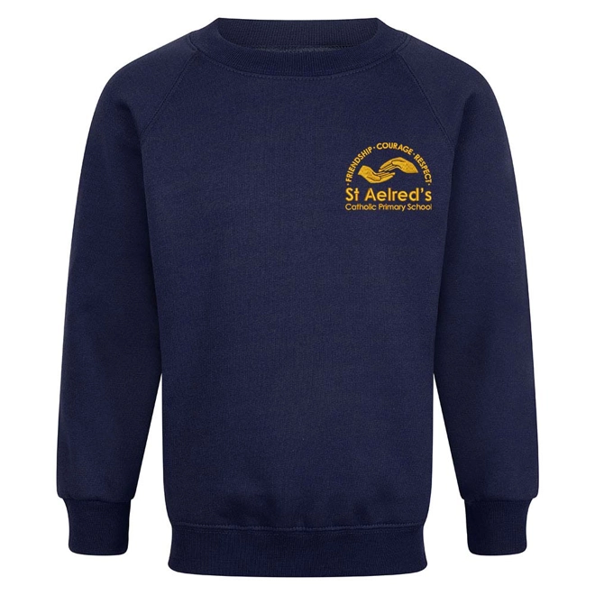 product Image for St. Aelred's Catholic Primary School Embroidered Sweatshirt, Navy blue