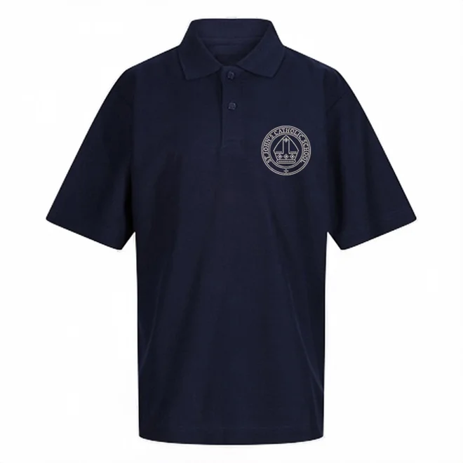 product Image for St. John's Catholic School Embroidered Polo Shirt, Navy