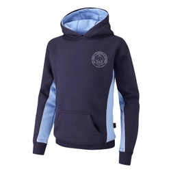 St John's Catholic School Embroidered Sports Hoodie, Navy/Sky