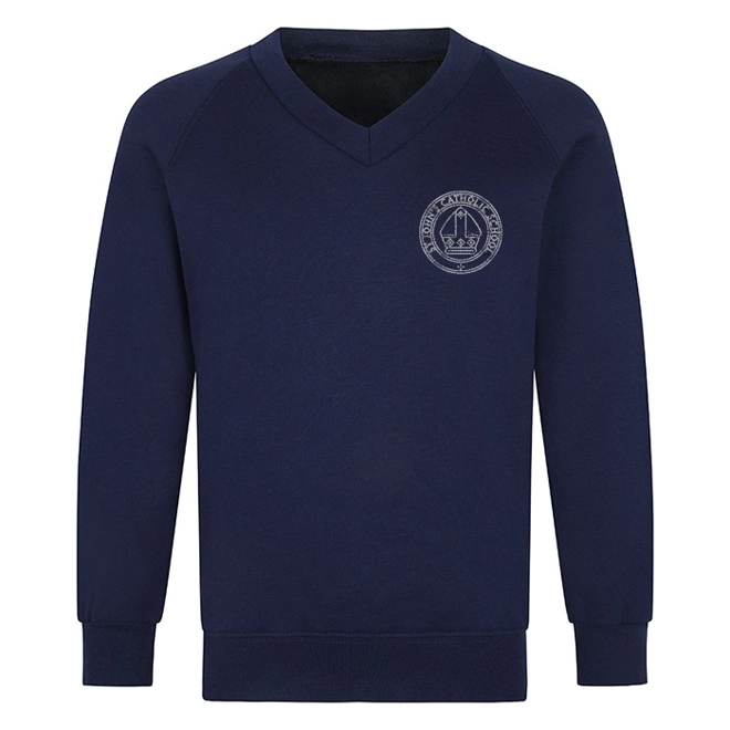 product Image for St. John's Catholic School Embroidered V-neck Sweatshirt