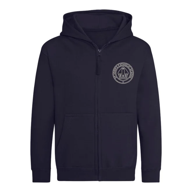 product Image for St. John's Catholic School Embroidered Full-zip Hoodie, Navy