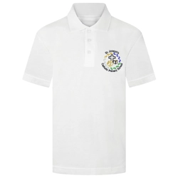 St. Joseph's Catholic Primary School Embroidered Polo Shirt, White