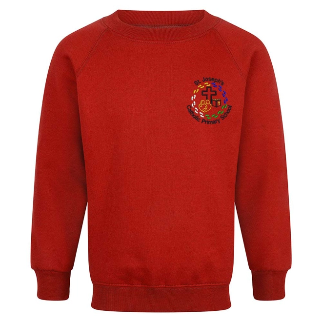 product Image for St. Joseph's Catholic Primary School Embroidered Sweatshirt, Red