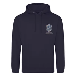Tadcaster Grammar School Embroidered Sports Hoodie with Back Print, Navy blue