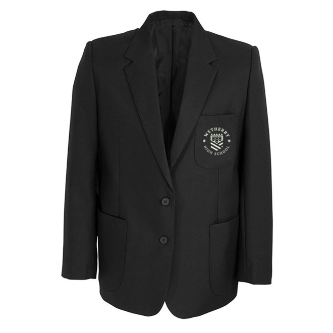 product Image for Wetherby High School Embroidered Girls' Fitted Blazer, Black