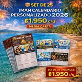 25 Calendarios Iman Personalizado 2026..