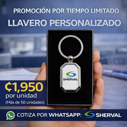 Set 50 Llaveros Octagonal Personalizados - ₡1,950 cada uno (ma cas de 50 unidades)
