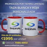Set 24 Tazas con Asa e Interior Rojo 1..