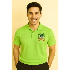 Tipo Polo hombre Dry Fit color verde claro Logo Bordado