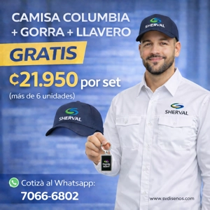 Set Camisa Columbia Manga Larga + Gorra + Llavero (Gratis)