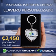 Set 25 Llaveros de Corazón Personalizados - ₡2,450 cada uno (mas de 25 unidades)