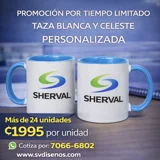 Set 24 Tazas con Asa e Interior celest..