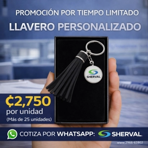 Set 25 Llaveros Circulares con tira de Cuero Personalizados - ₡2,750 cada uno (mas de 25 unidades)