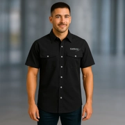 Camisa Tipo Columbia – Manga Corta - Negra - ₡13.950 (más de 6 unidades)