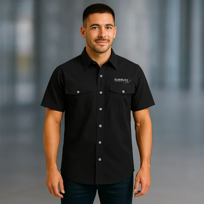Camisa Tipo Columbia – Manga Corta - Negra - ₡13.950 (más de 6 unidades)