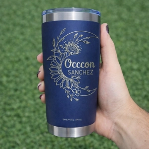 Vaso Térmico 20oz Azul Navy – Nombre Personalizado Grabado Láser