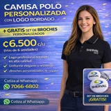 Set 6 Camisas Tipo Polo con  Logo Bord..