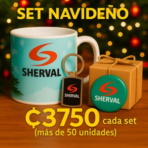 Set Navideño – Taza + Llavero + Broche Personalizado  ₡3,750 c/u (50 sets)
