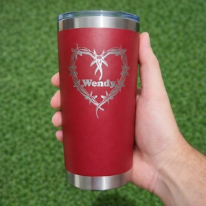 Vaso Térmico 20oz Vino – Nombre Personalizado Grabado Láser
