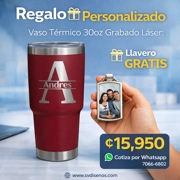 Vaso Térmico 30oz – Nombre Personalizado Grabado Láser