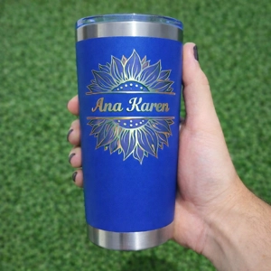 Vaso Térmico 20oz Azul Rey – Nombre Personalizado Grabado Láser
