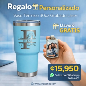 Vaso Térmico 30oz – Nombre Personalizado Grabado Láser