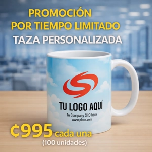 Tazas 11 oz Personalizadas - ₡995 c/u (100 unidades)