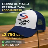 Gorra de Malla Color Azul Navy Logo Pe..