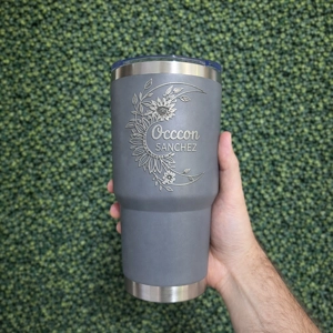 Vaso Térmico 30oz Gris – Nombre Personalizado Grabado Láser
