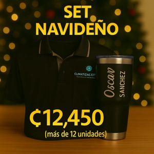 Set Polo + Vaso Térmico 30oz con Grabado Láser - ₡12450 c/u (12 unidades)