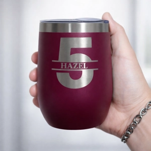 Vaso Térmico 12oz Vino  – Estilo Huevera | Grabado Láser Premium