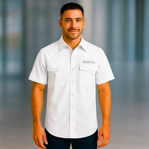 Camisa Tipo Columbia – Manga Corta - Blanca - ₡13.950 (más de 6 unidades)