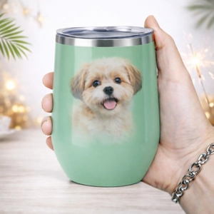 Vaso Coctelero de Acero Inoxidable Verde (12oz) – Diseño Impreso