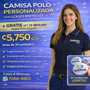 Camisa Polo Logo Impreso Personalizado (set 6 unidades)