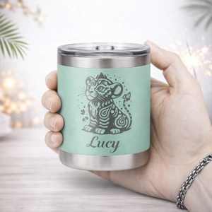 Vaso Termico 10oz Menta - Diseño Grabado Laser