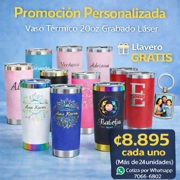 Set 24 Vasos Térmicos 20oz -   Personalizado Grabado Láser