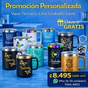 Set 50 Vasos Térmicos 12oz -   Personalizado Grabado Láser