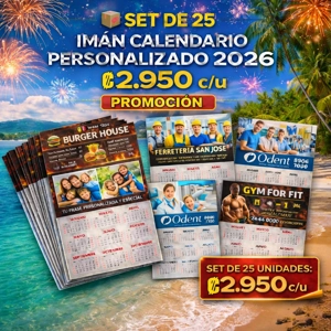 25 Calendarios Iman Personalizado 2026 – Tamaño Carta
